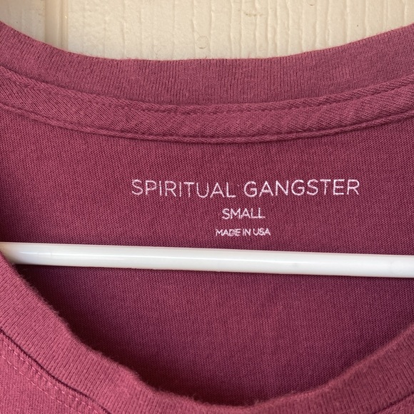 Spiritual gangster, plum colored love dove tank top new yoga wear - Picture 3 of 10